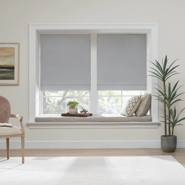 Faux Silk 100 Total Blackout Cordless Roman Blind And Shade Eclipse