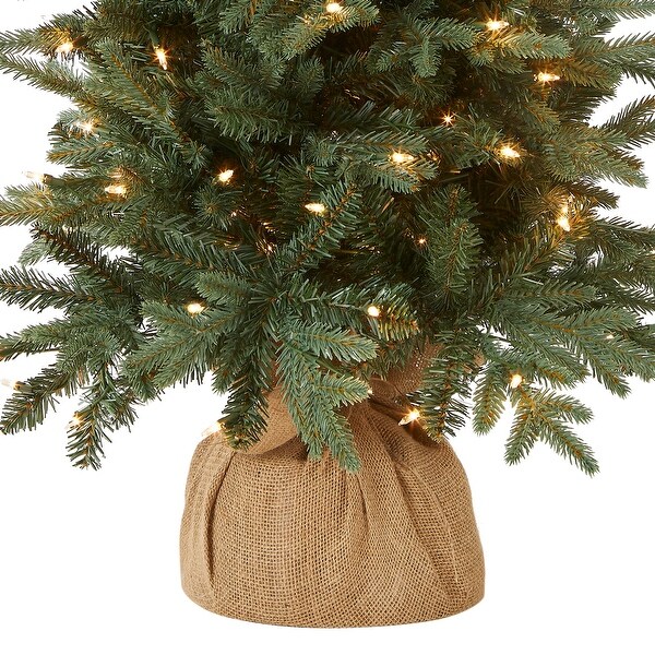 National Tree Company 4 ft. Burlap Christmas Tree with Clear Lights