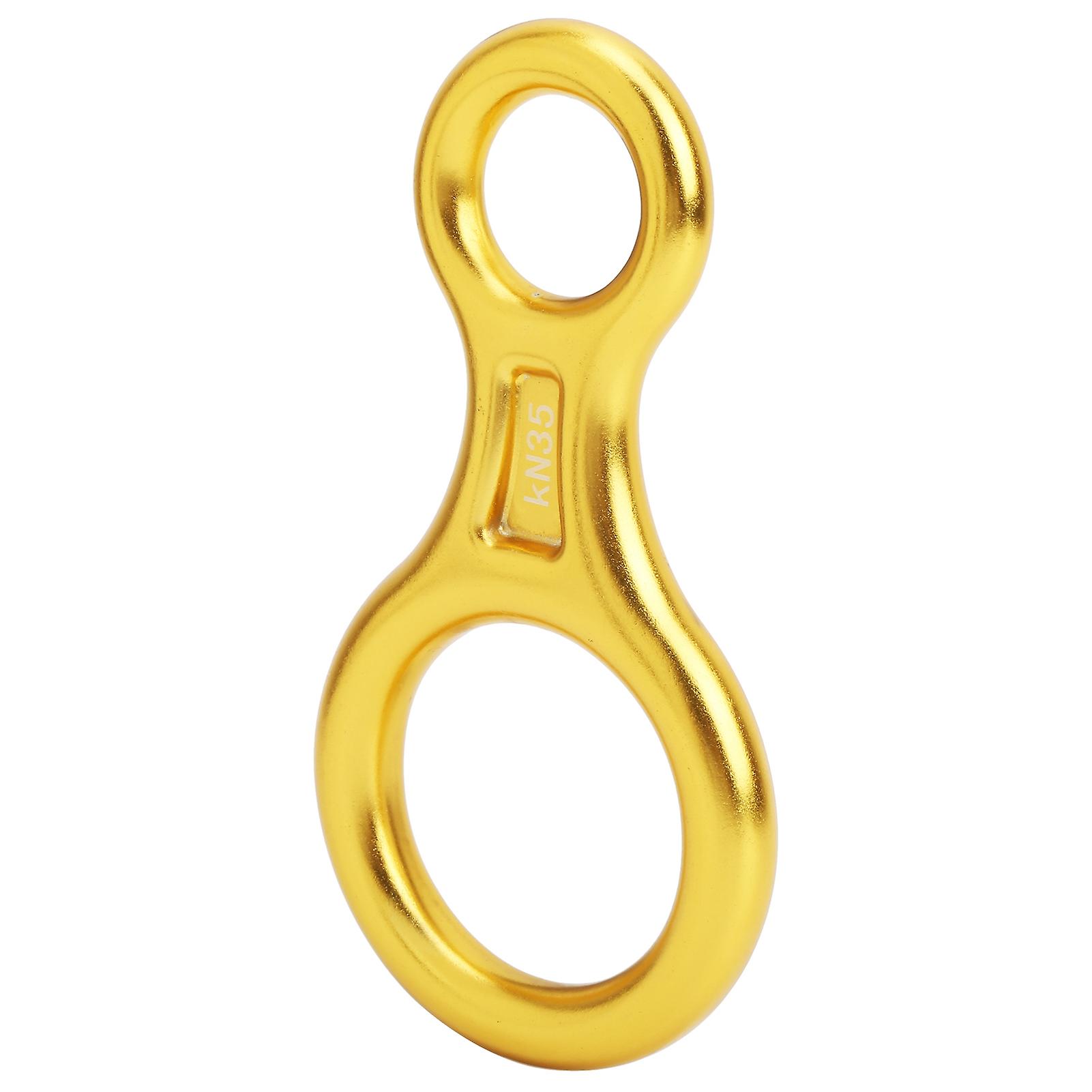 Climbing 35kn Figure 8 Descender Downhill Equipment Alloy Rigging Plate For Rappellinggold