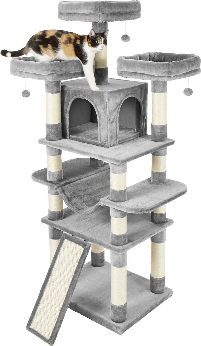 Frisco 68-in Faux Fur Cat Tree and Condo