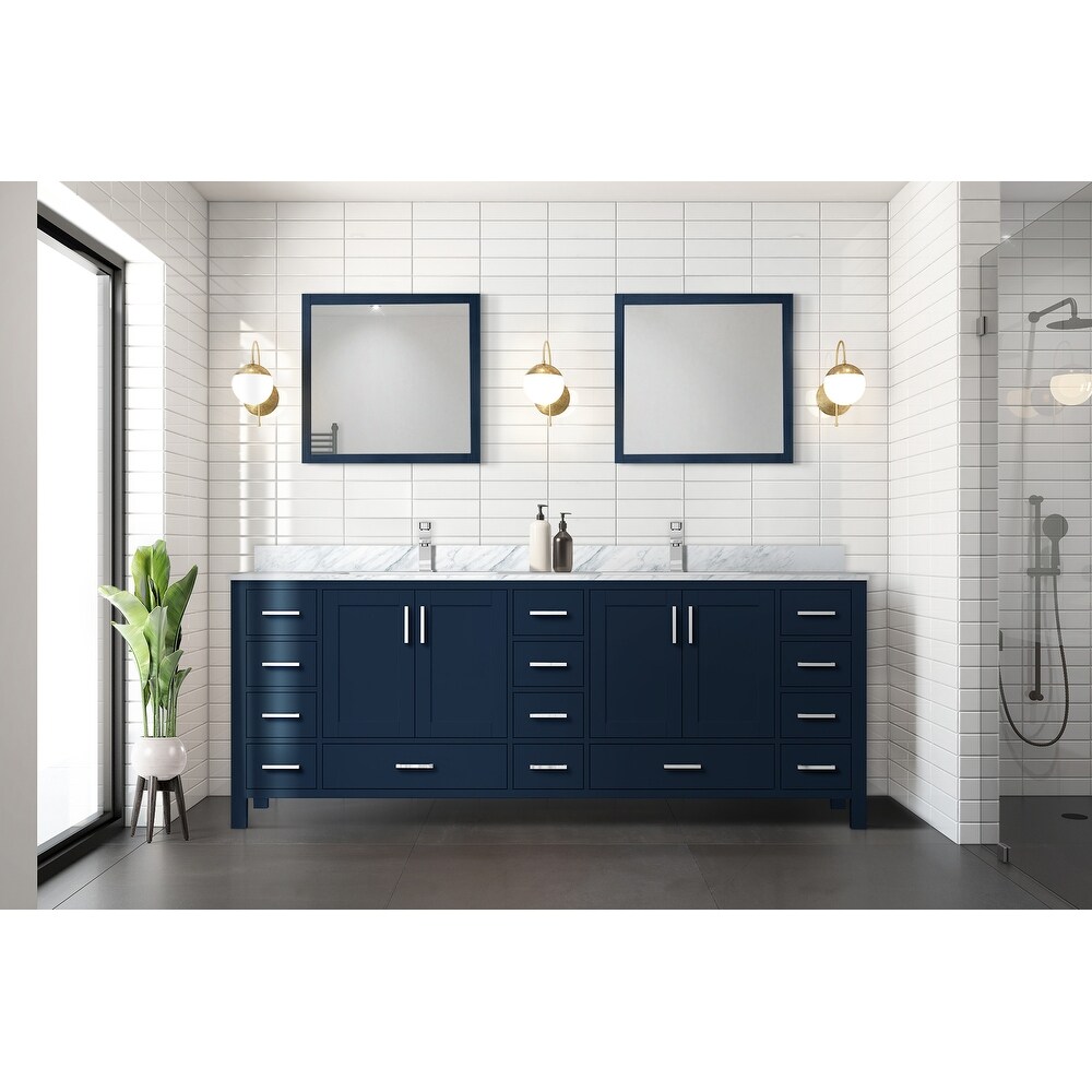 Jacques 84 in. W x 22 in. D Navy Blue Double Bath Vanity