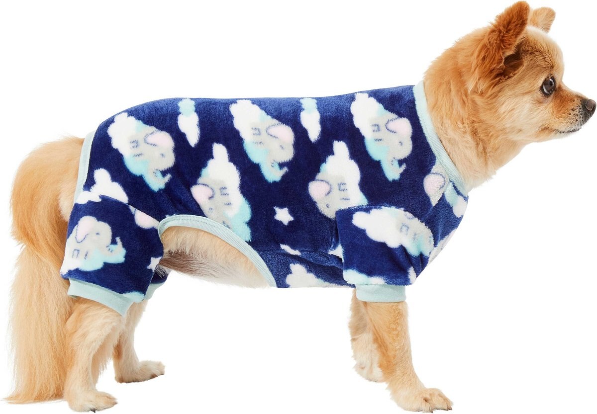 Frisco Dog and Cat Cozy Plush Fleece PJs， Elephants