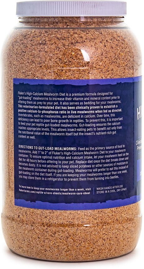 Fluker's Hi Calcium Mealworm Diet Reptile Food