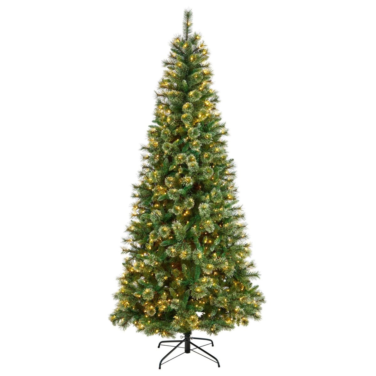 8' Wisconsin Slim Snow Tip Pine Tree: A Realistic Artificial Christmas Centerpiece