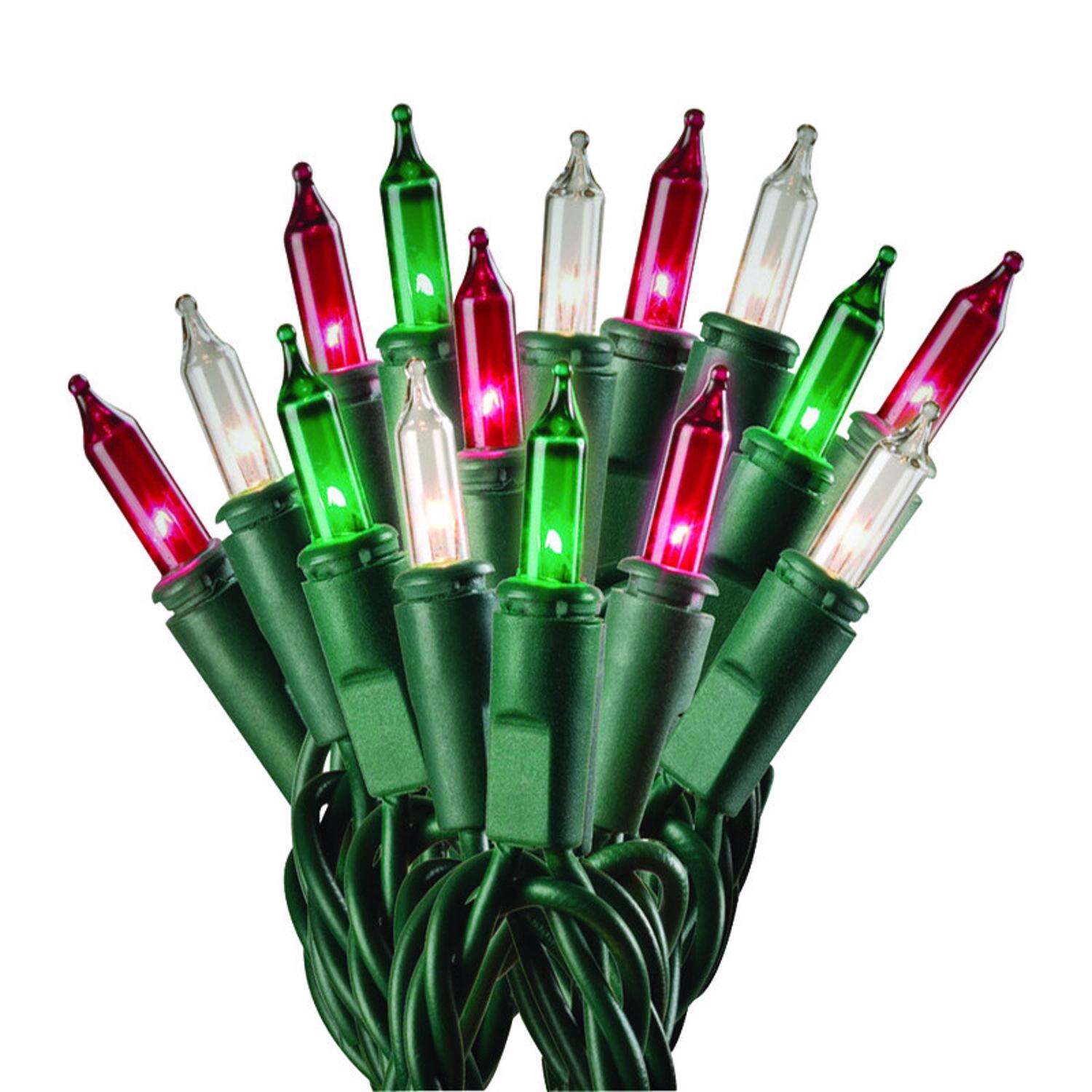 Celebrations Incandescent Mini Multicolored 100 ct String Christmas Lights 20 ft.