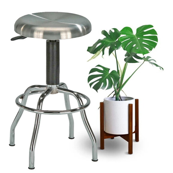 Stainless Steel Adjustable Work Stool Set of 1 B09...