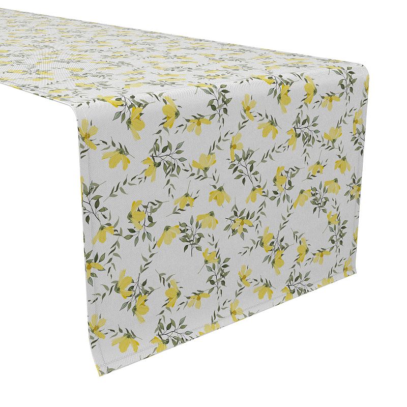 Table Runner， 100% Cotton， 16x72， Summer Backyard Floral