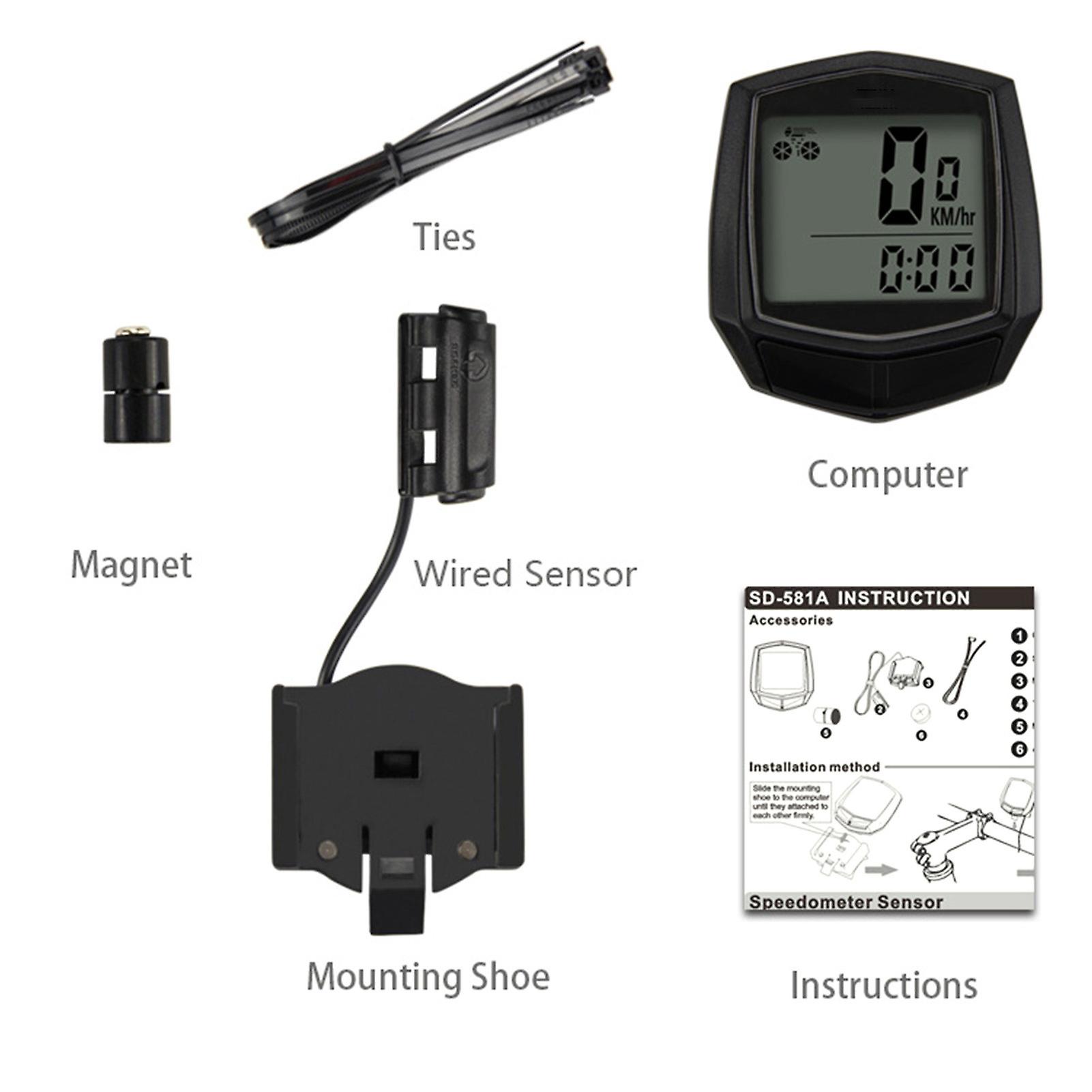 Bike Speedometer， Bicycle Speedometer Cycle Bike Odometer With Lcd Display Accurate Speedometer