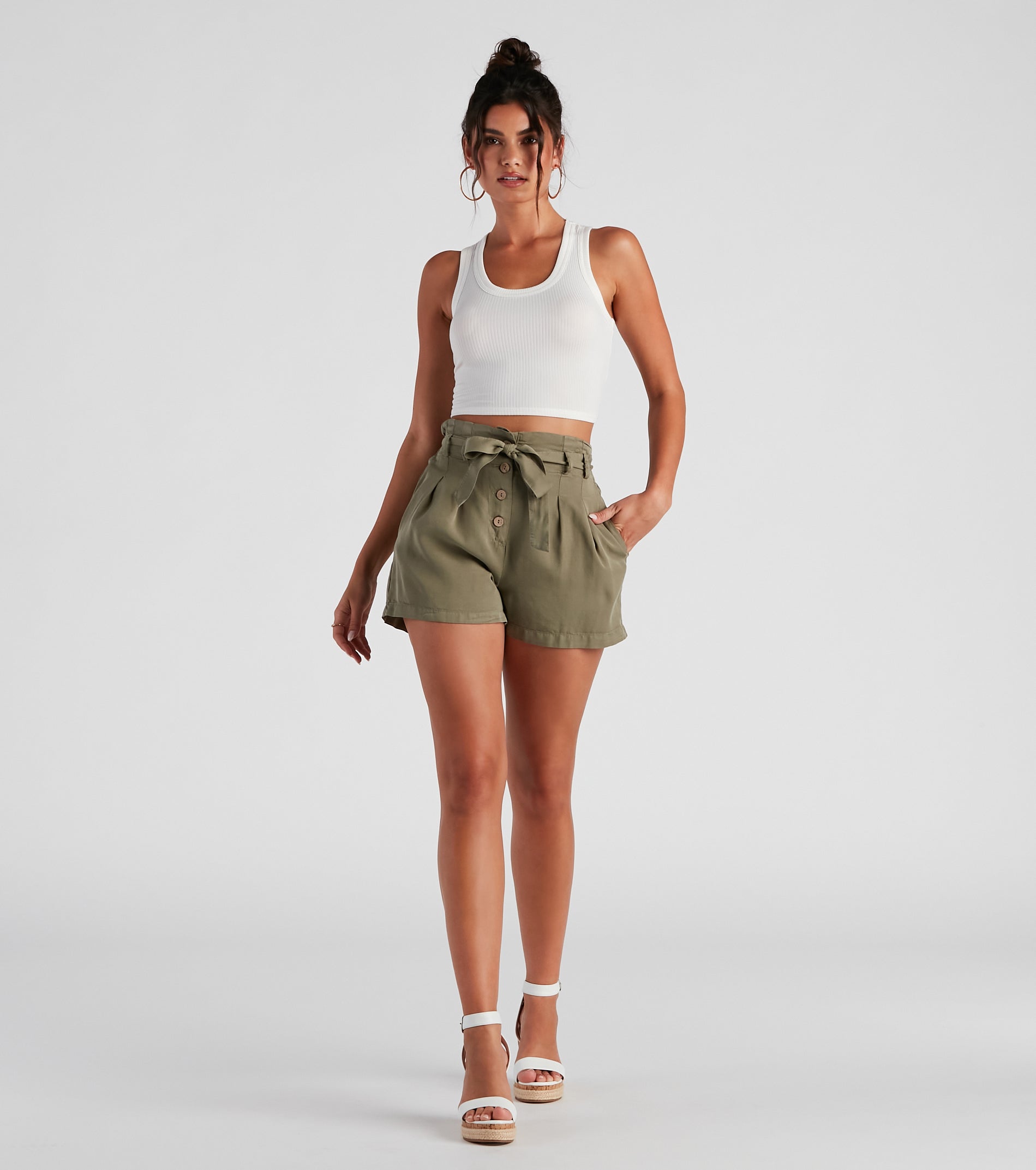 Press Pause Paper Bag Woven Shorts