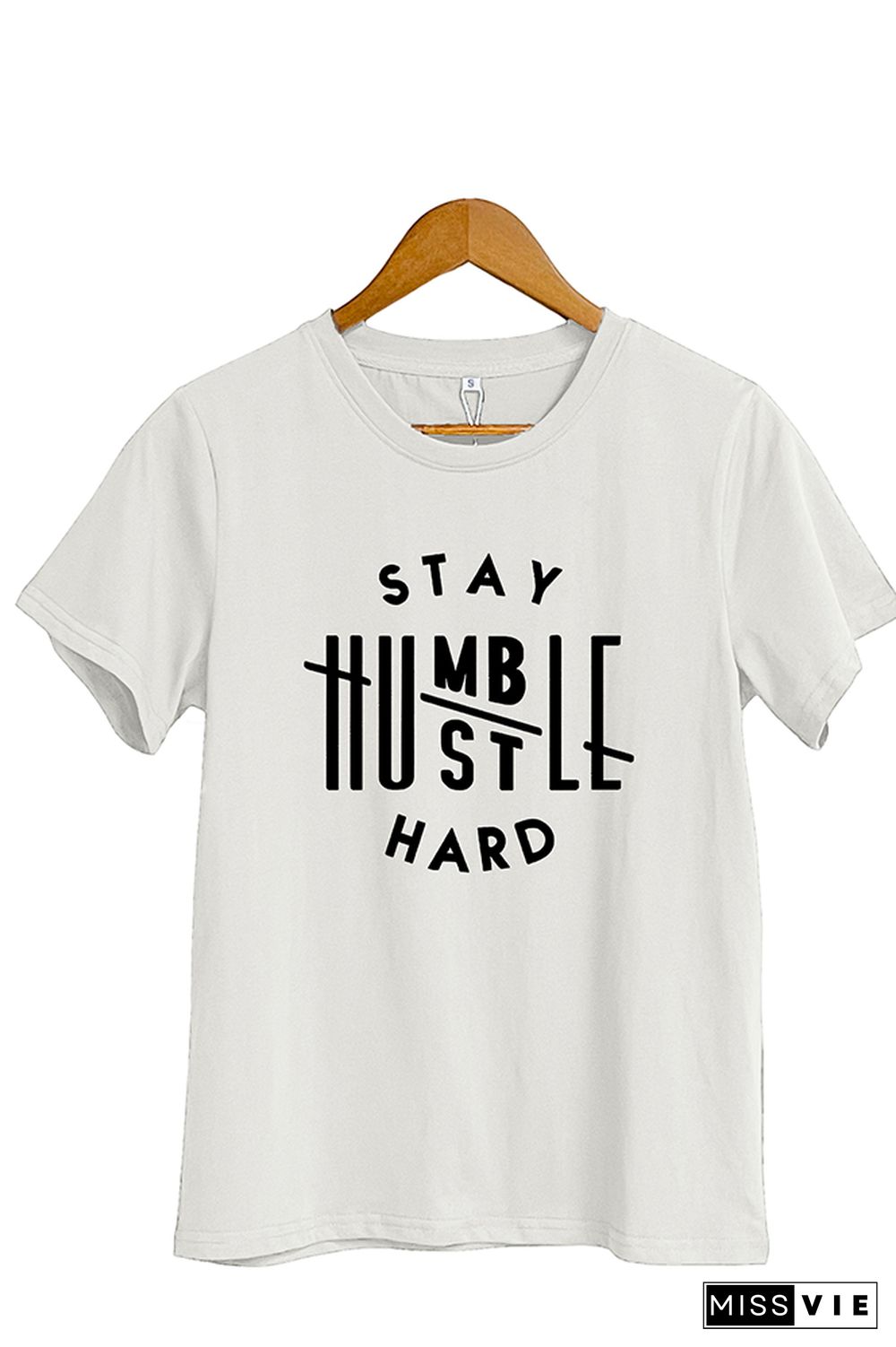 Stay Humble Hustle Hard Short Sleeve Graphic Tee Wholesale