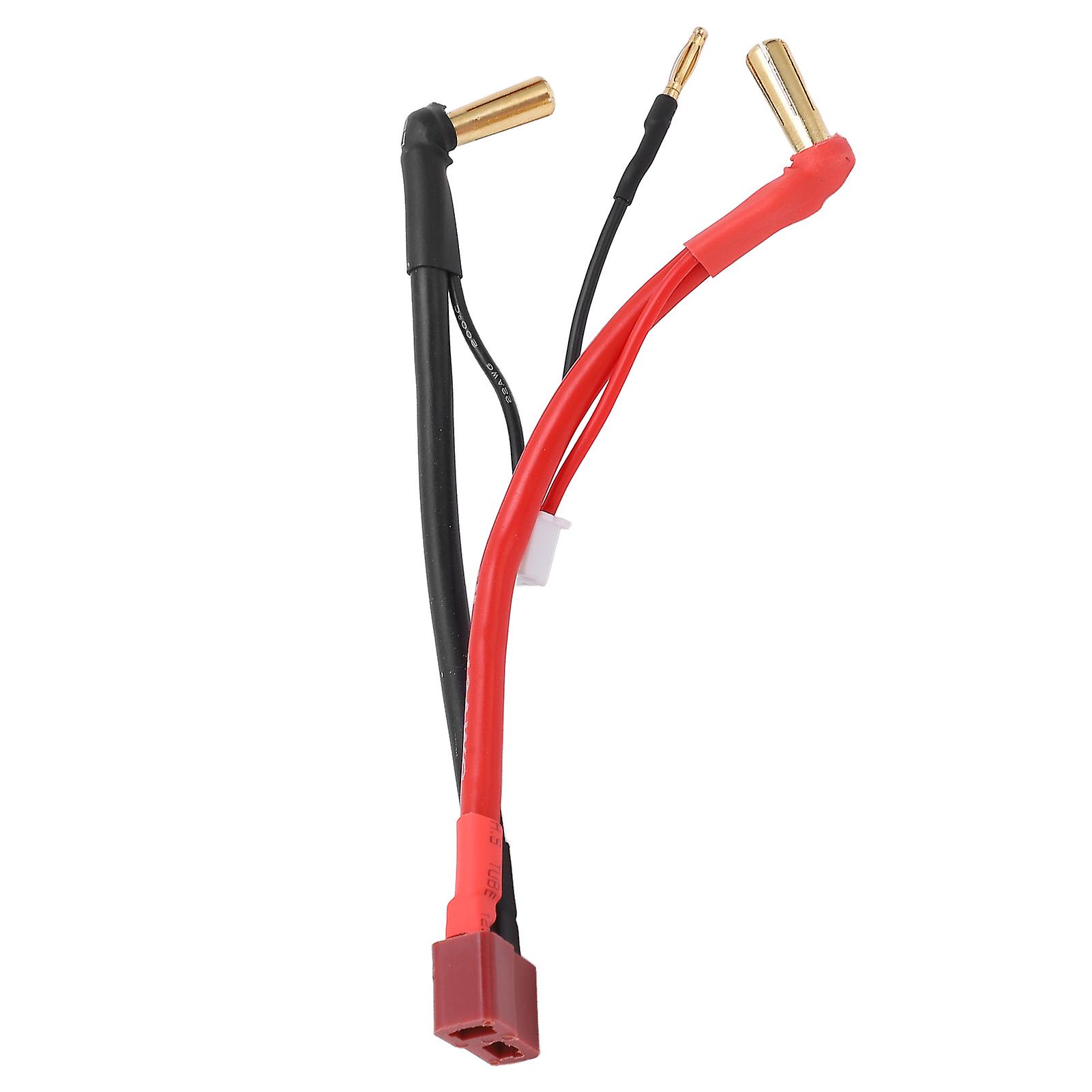 Rc Car T Plug Female To 90 4mm Banana Plug Male Cable With 2mm Head Rc Connecting Line For 2s 7.4v Lithium Battery