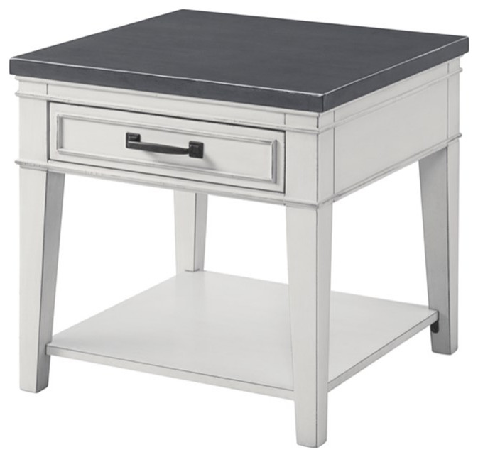 Home Square 2 Piece Set with Sofa Console Table and End Table in White and Gray   Console Tables   by Homesquare  Houzz