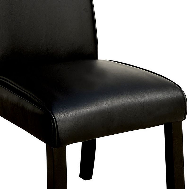 Grandstone I Contemporary Side Chair With Black Finish， Set of 2