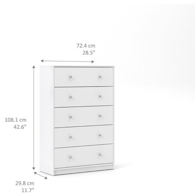 May 5 Drawer Chest  White   Transitional   Dressers   by Homesquare  Houzz