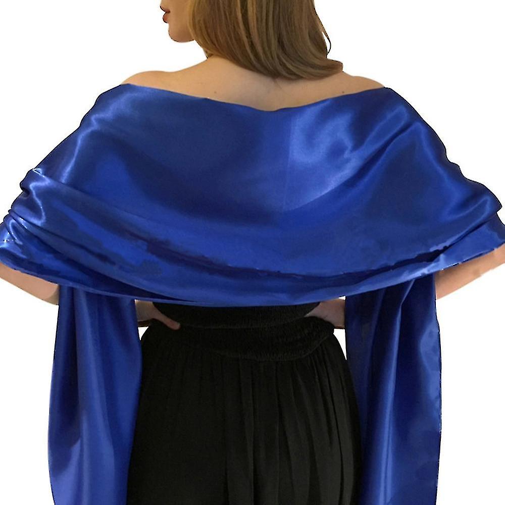 Women Soft Silky Satin Bridal Bridesmaid Wrap Stole Scarf Wedding Evening Shawl