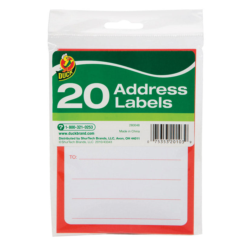 ADDRESS LABELS PK/20