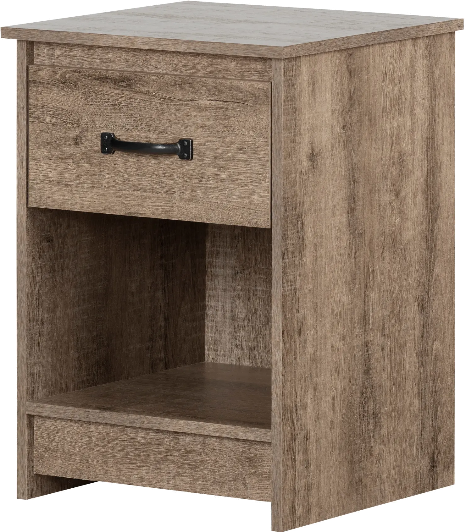 Tassio Farmhouse Weathered Oak Nightstand - South Shore