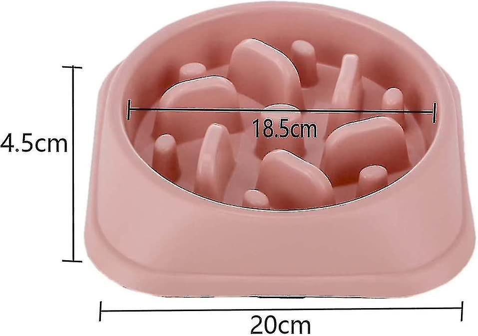 Slow Feeder Dog Bowl， Maze Design Pink