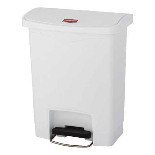 Rubbermaid Slim Jim 1883456 30L/8G Step Waste Bin， White