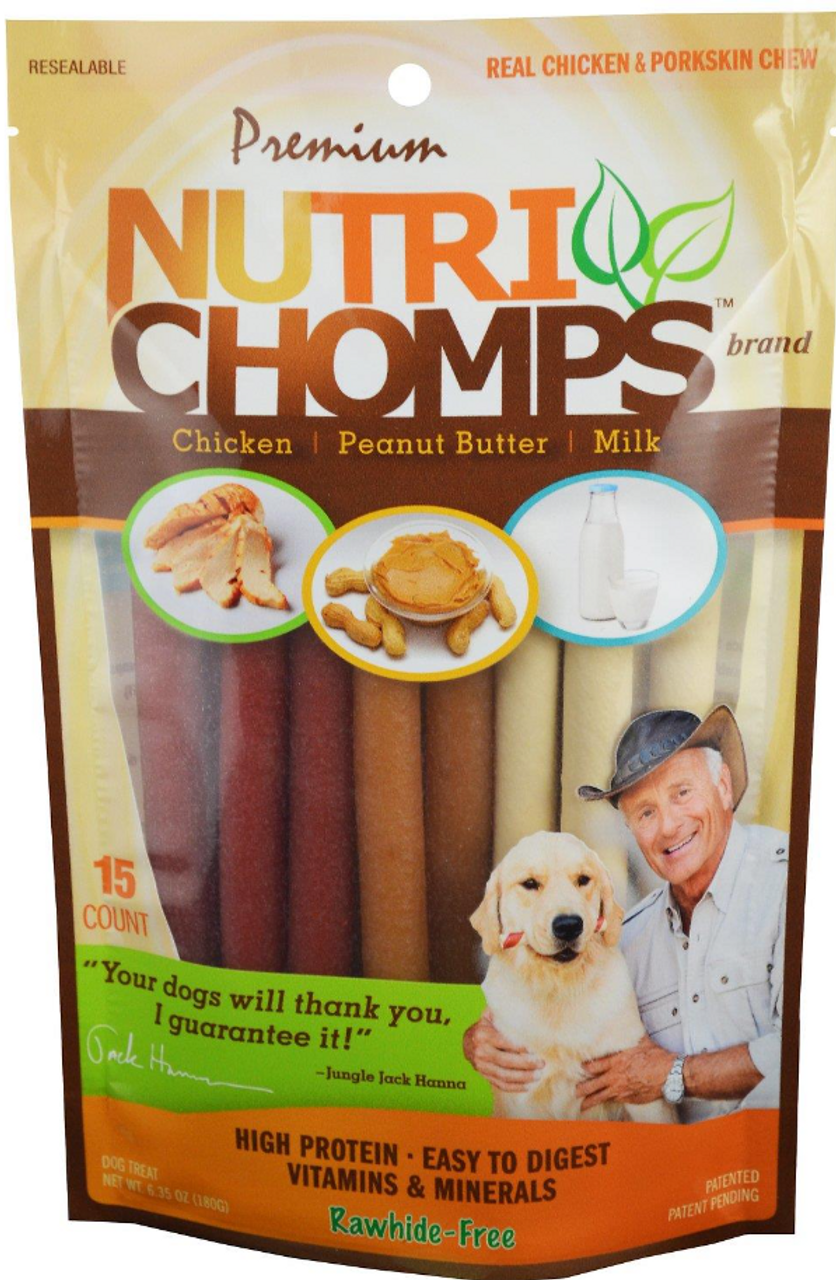 NutriChomps Assorted Flavor Twists Dog Chews， 15 ct.