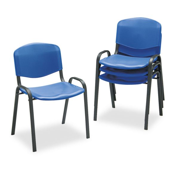 Safco Stacking Chair， Supports Up to 250 lb， 18