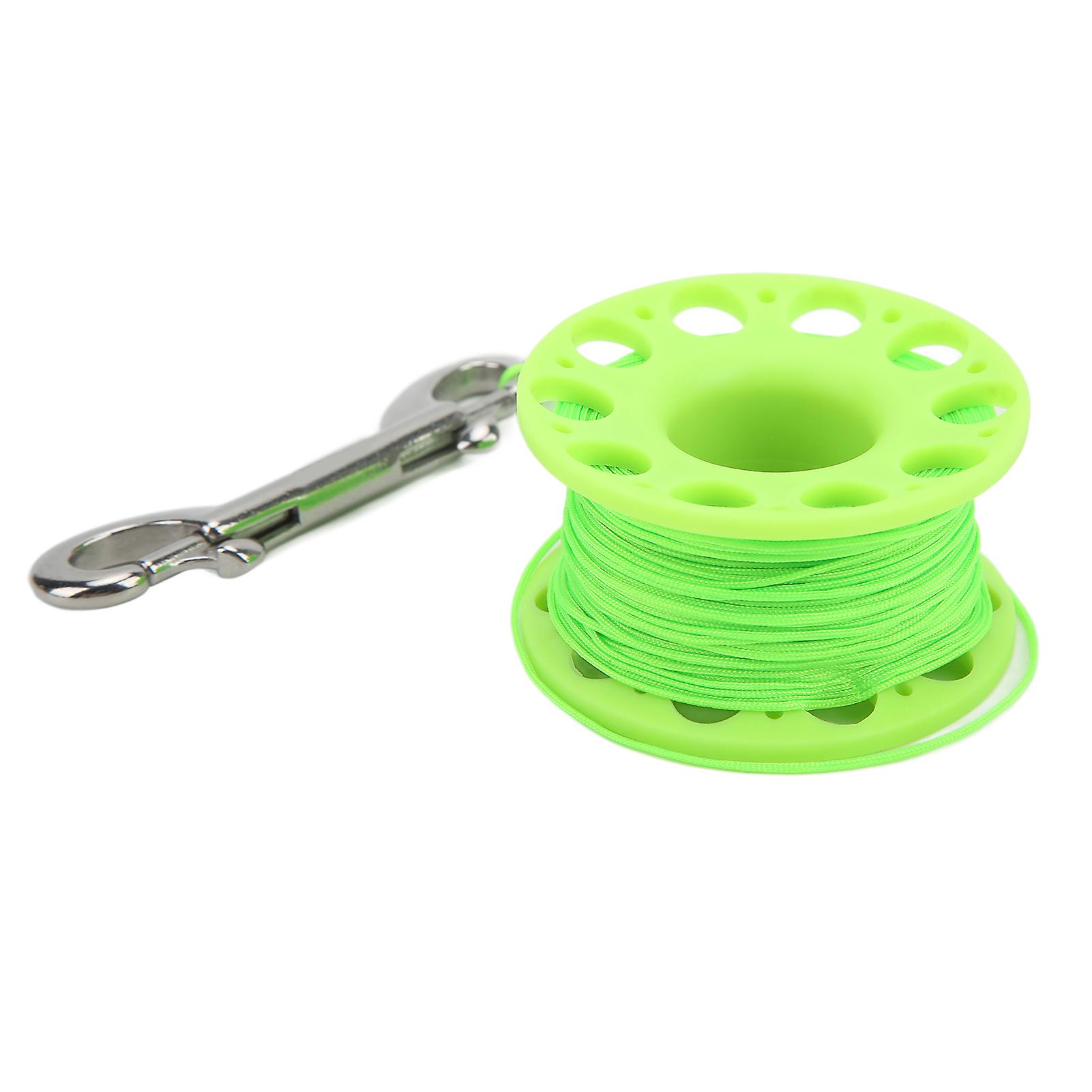 Diving Reel High Density Plastics Portable Belt High Strength User Friendly Design Diving Equipmentgreen