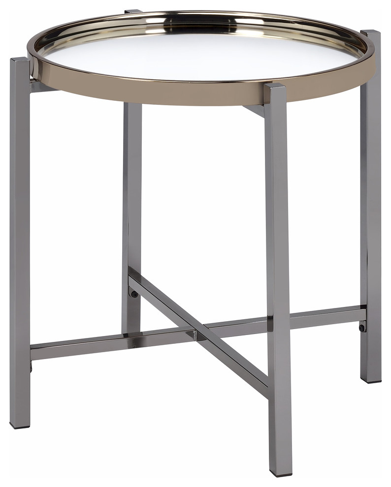 Monaco Round End Table   Contemporary   Side Tables And End Tables   by Picket House  Houzz