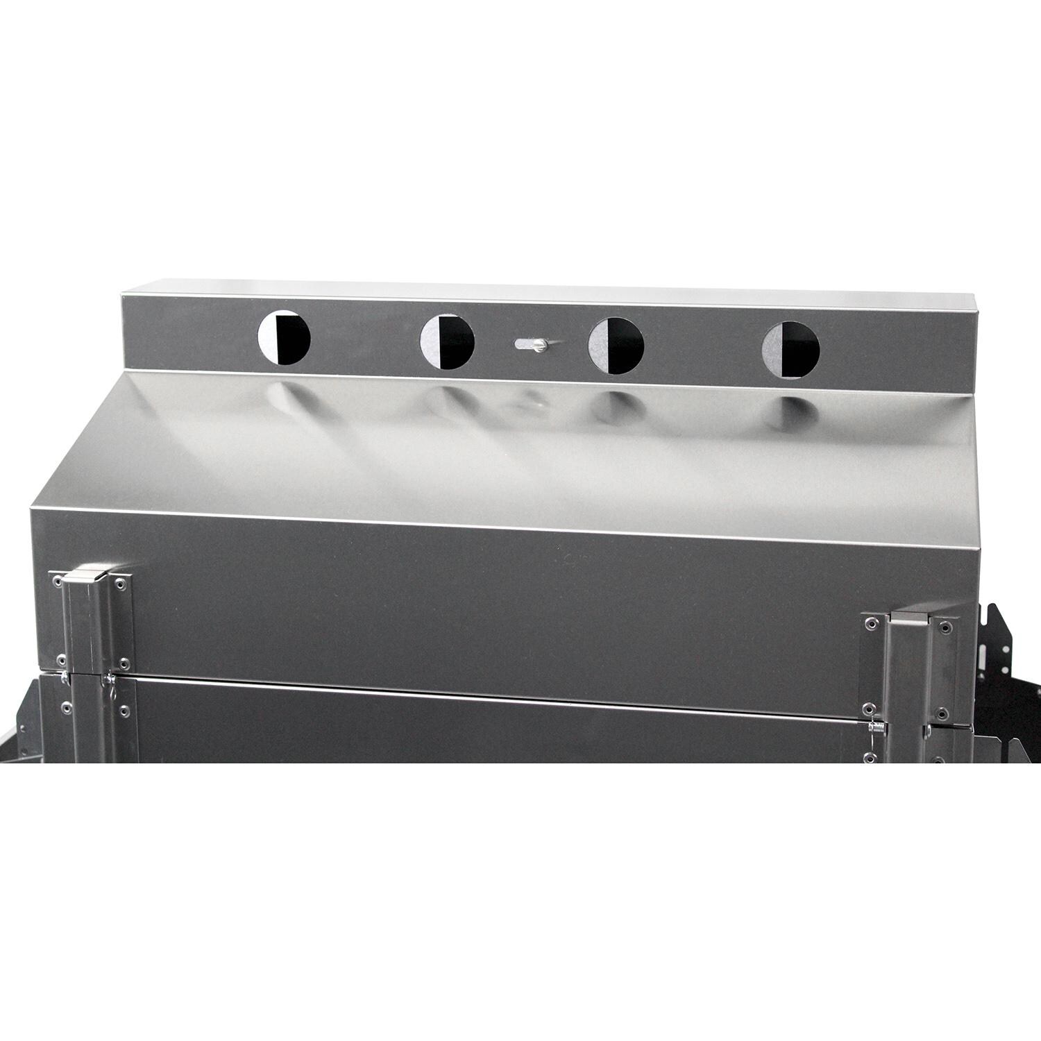 Phoenix Grill SD Stainless Steel Propane Gas Riveted Grill Head On Stainless Steel Cart