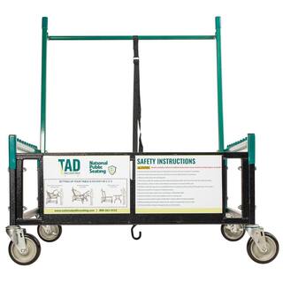 National Public Seating 1000 lbs. Steel Table Assist Dolly for Storage and Transport in Black TAD