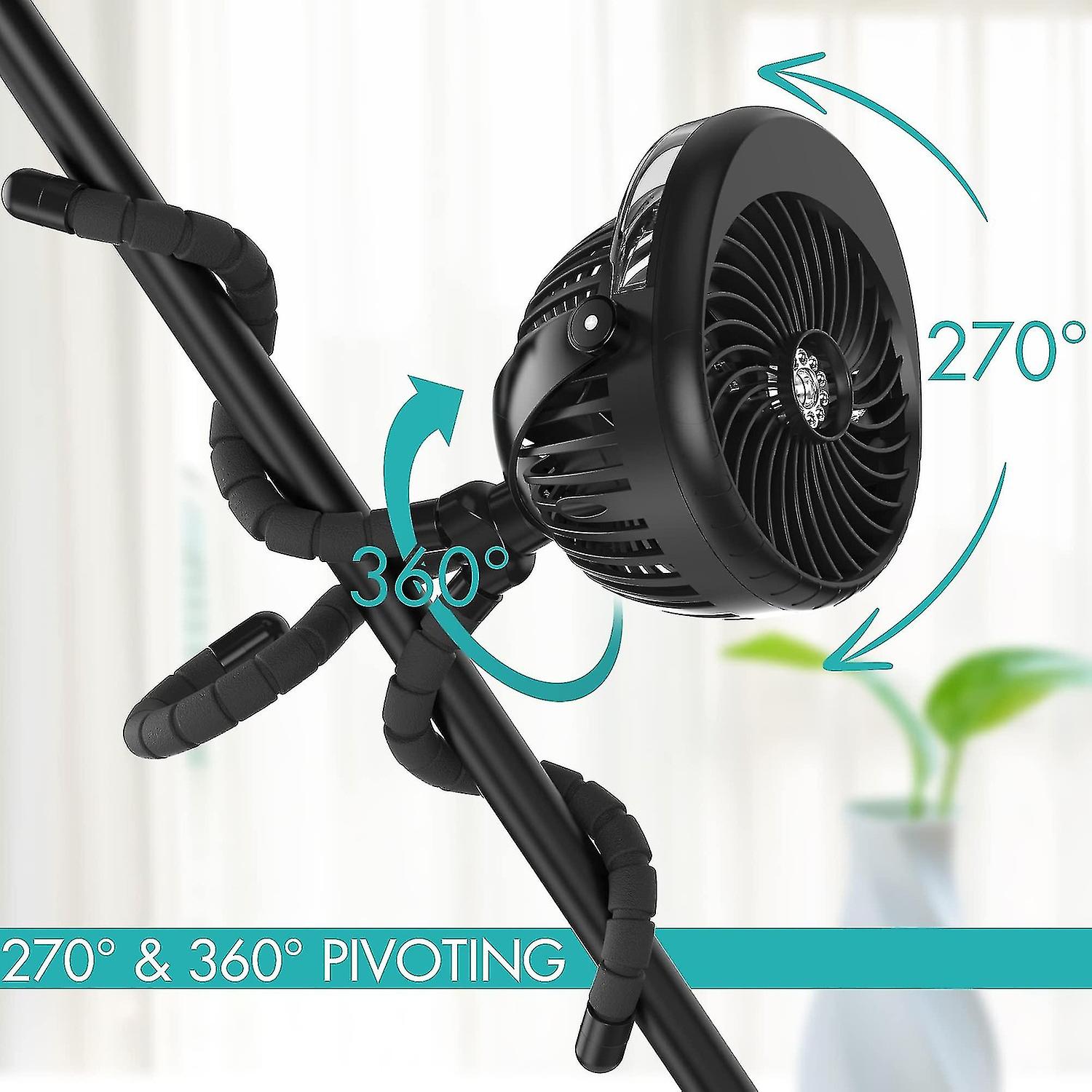 Misting Stroller Fan， Clip On Fan For Baby Portable Fan Rechargeable Handheld Personal Usb Misting F