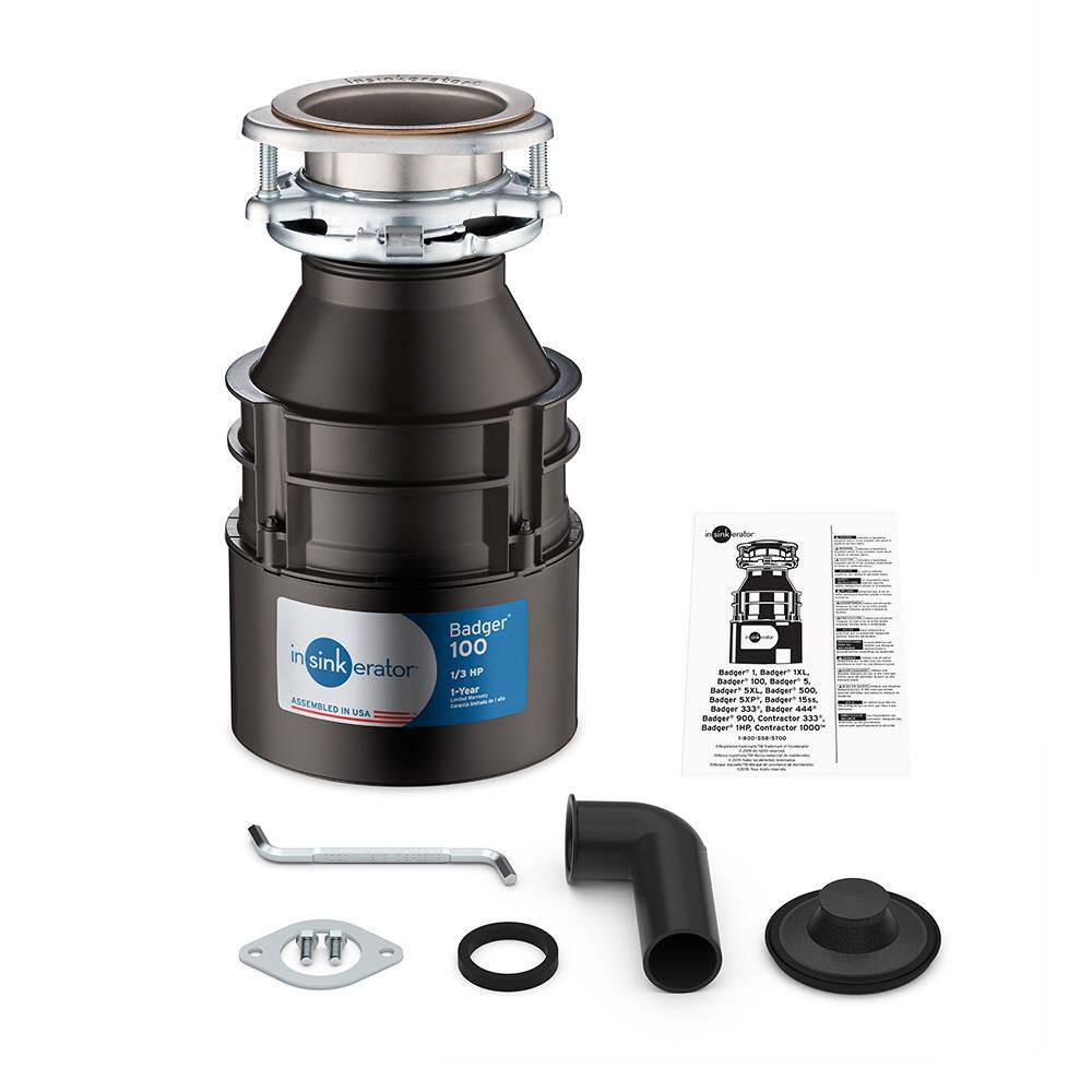 InSinkErator Badger 100 Standard Series 13 HP Continuous Feed Garbage Disposal Badger 100