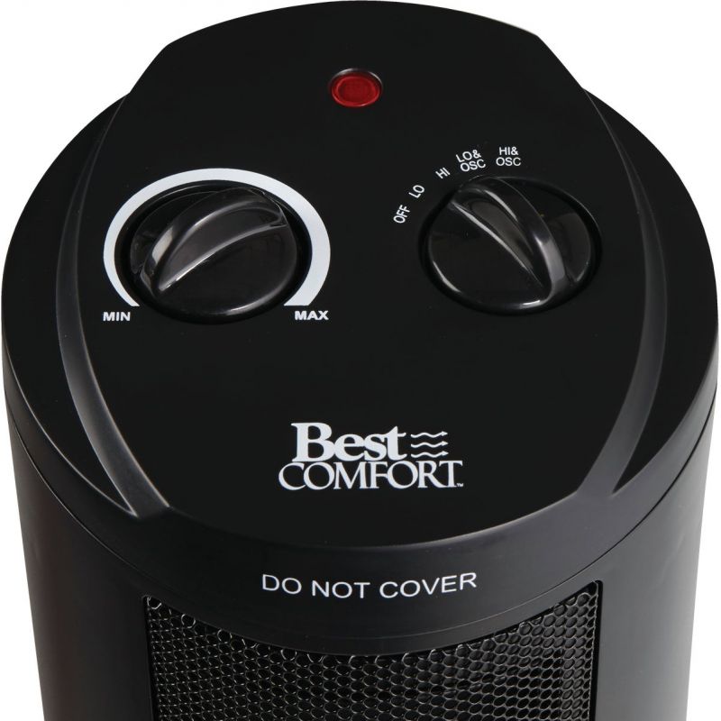 Best Comfort Tower Ceramic Space Heater Black 12.5A