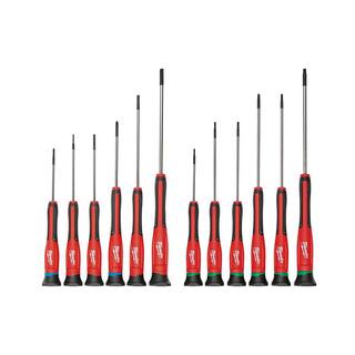 MW Precision Screwdriver Set with Torx Precision Screwdriver Set (12-Piece) 48-22-2606-48-22-2610