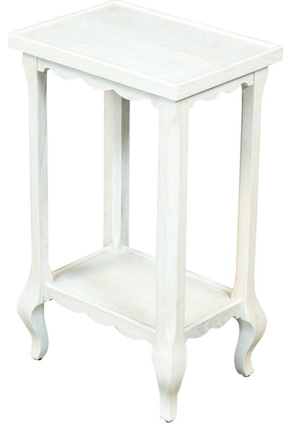 Side Table SARREID CHATEAU Traditional Antique Small White Wash   French Country   Side Tables And End Tables   by EuroLuxHome  Houzz