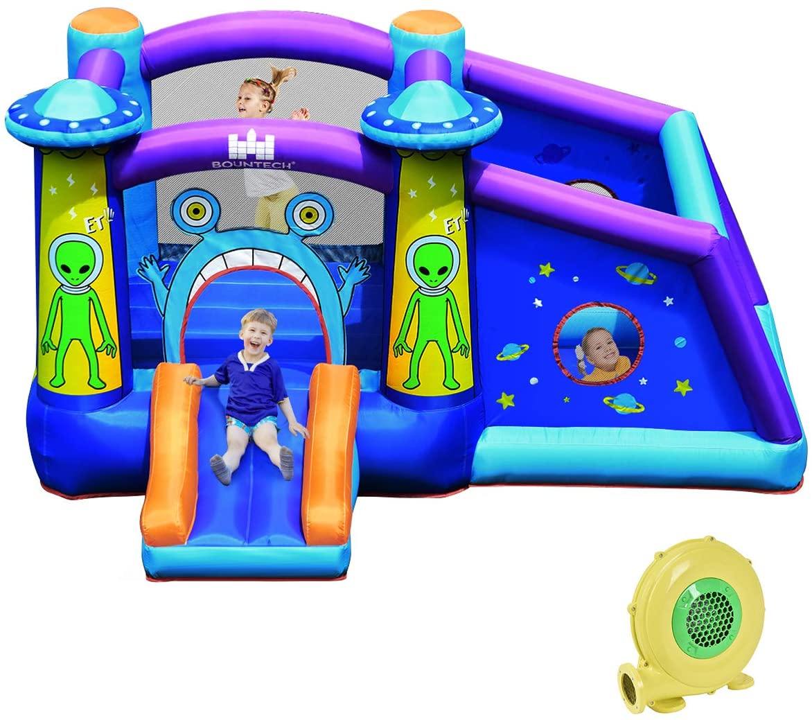 BOUNTECH Inflatable Bounce House, Alien Style Bouncy Castle w/ Large Jumping Area