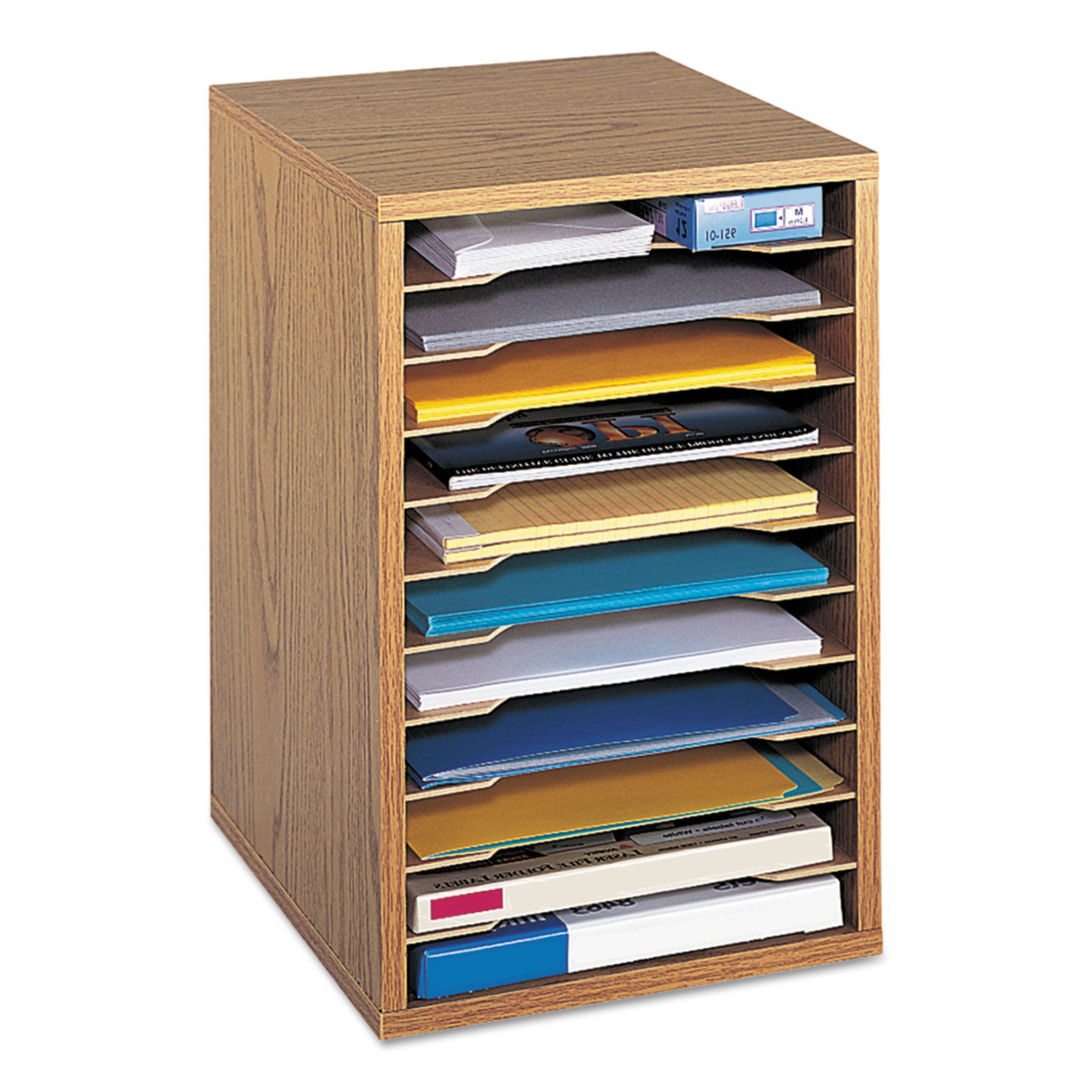 Wood Vertical Desktop Sorter by Safcoandreg; SAF9419MO