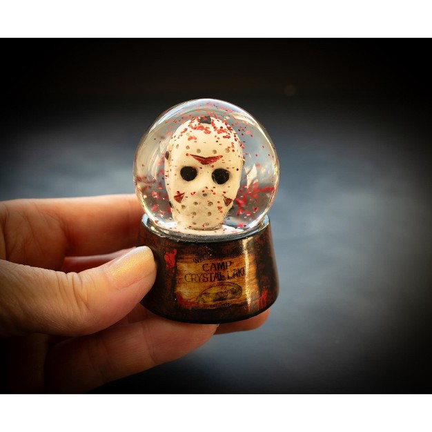 Silver Buffalo Friday The 13th Jason Voorhees Camp Crystal Lake Mini Snow Globe 2 Inches Tall