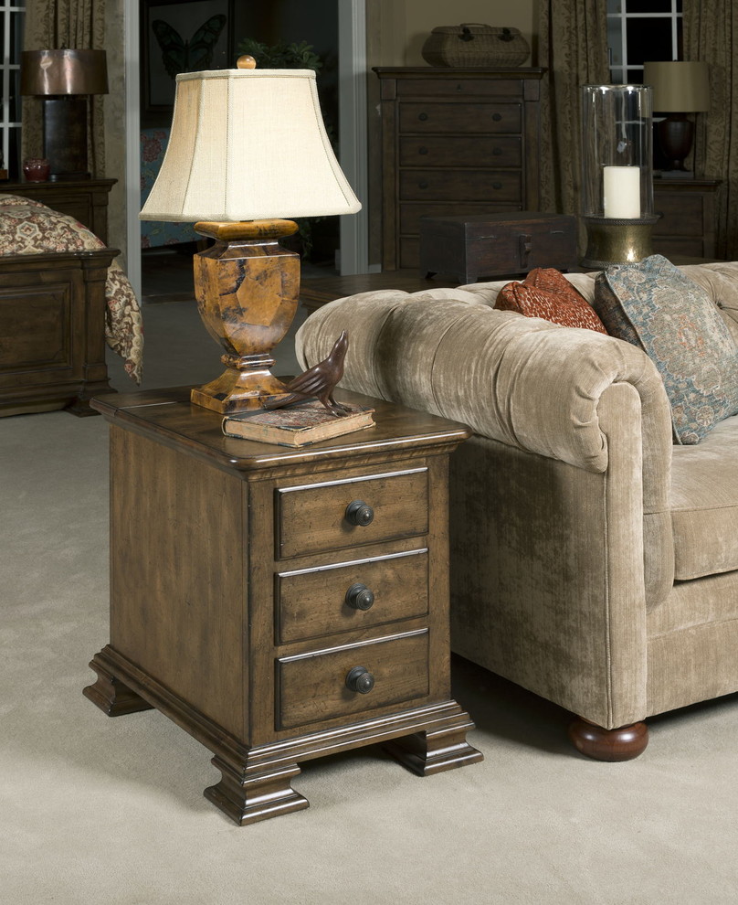 Kincaid Portolone Chairside Table  Rich Truffle   Traditional   Side Tables And End Tables   by Emma Mason  Houzz