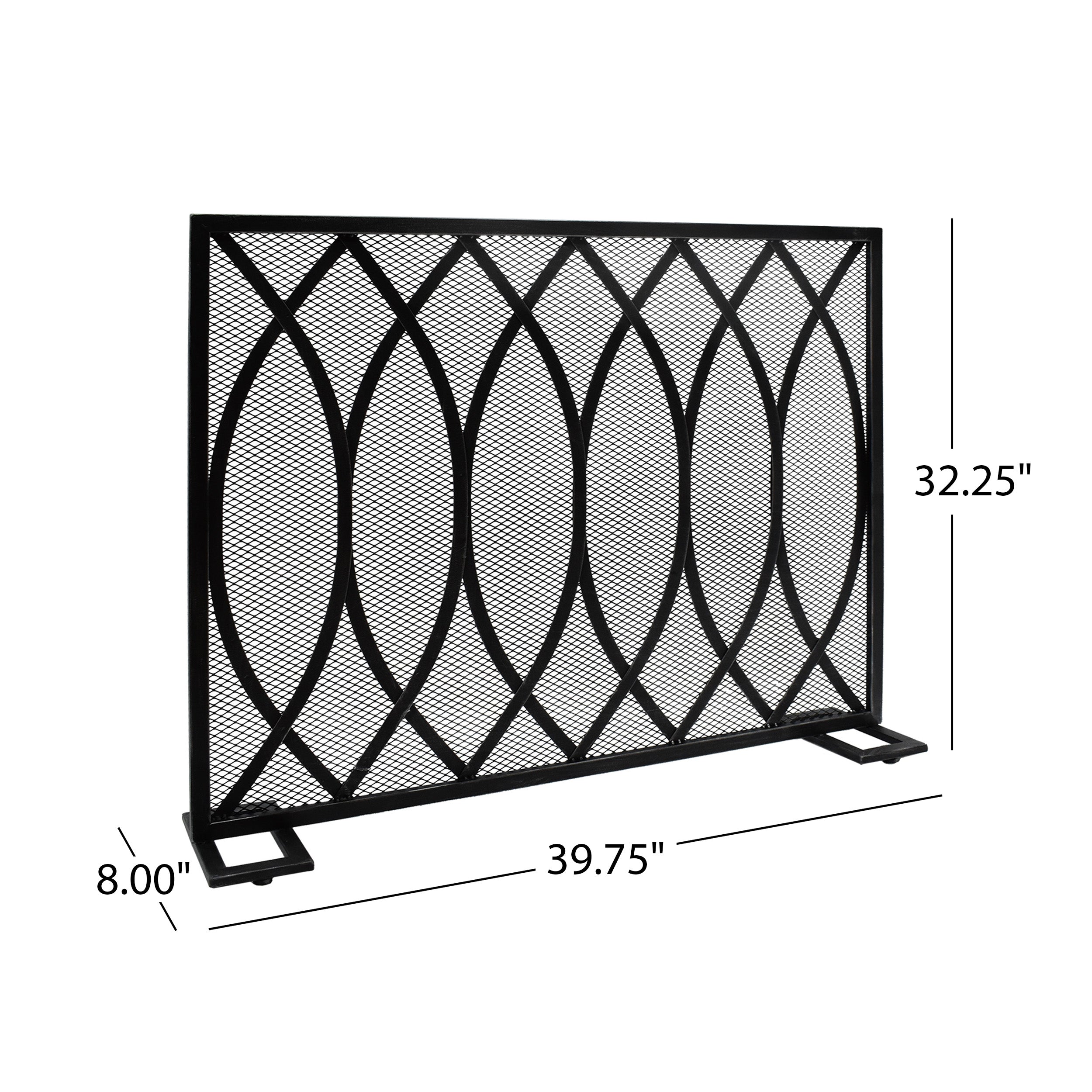 Junior Modern Single PanelIron Firescreen