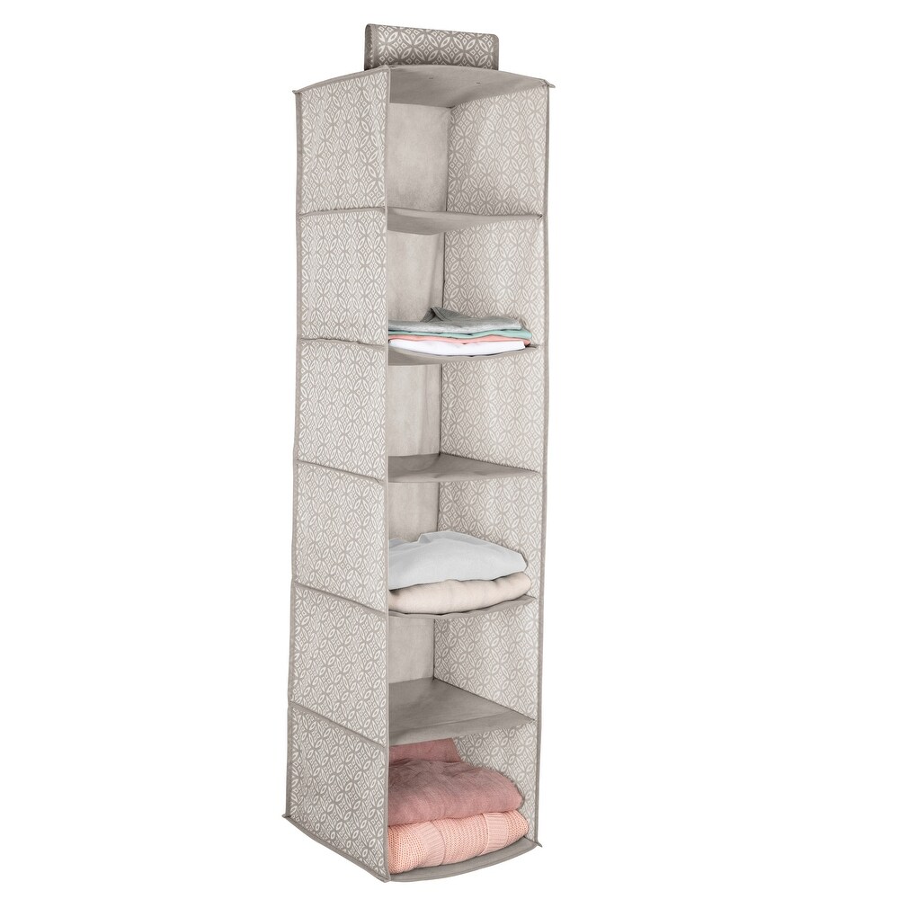 Simplify 6 Shelf Boho Closet Organizer in Grey   11.81\