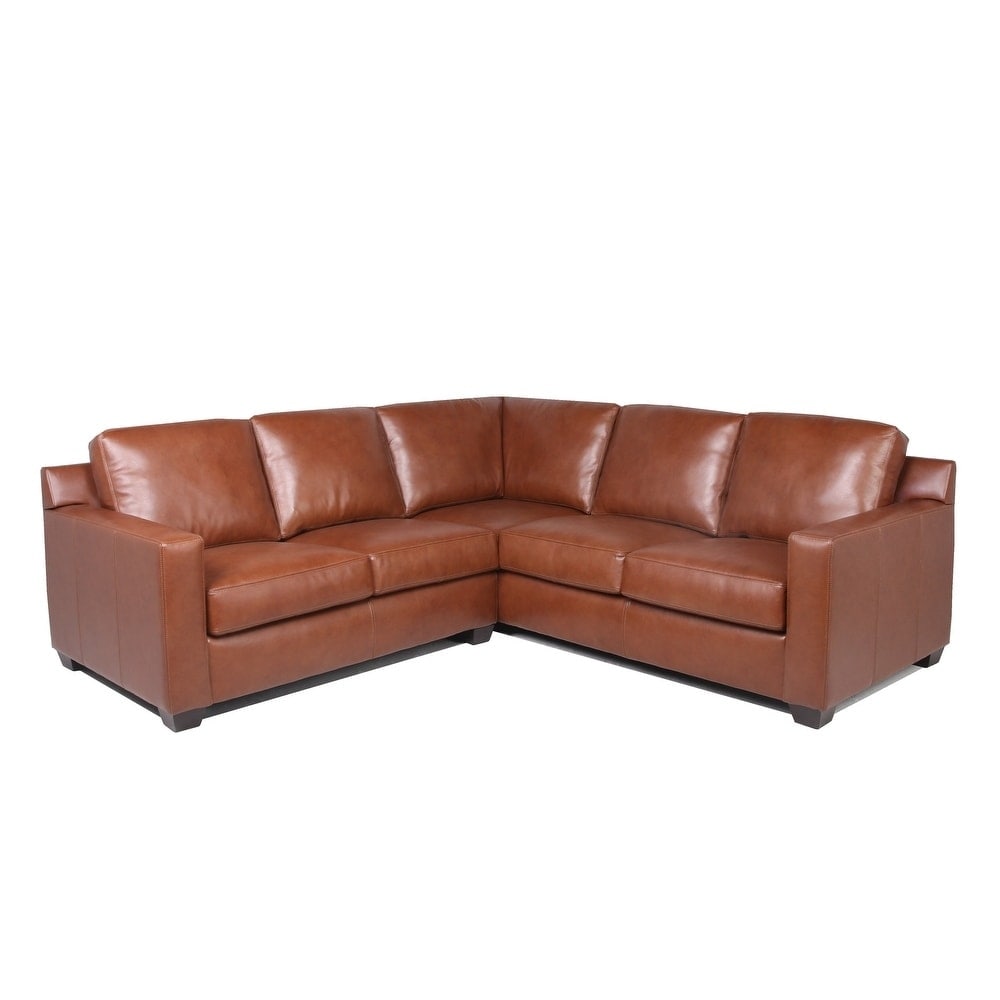 Strick   Bolton Hansen Chestnut Brown 2 piece Sectional   95\