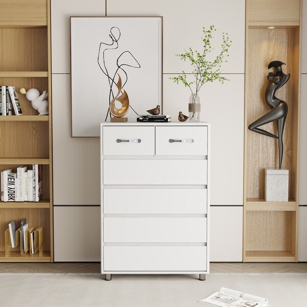 Modern Side Table With Six Drawers For Living Room