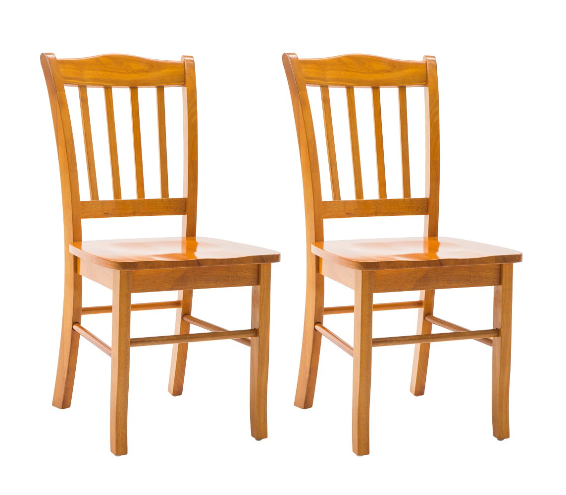 Boraam Shaker Wood Dining Side Chairs - Oak Finish - Set of 2