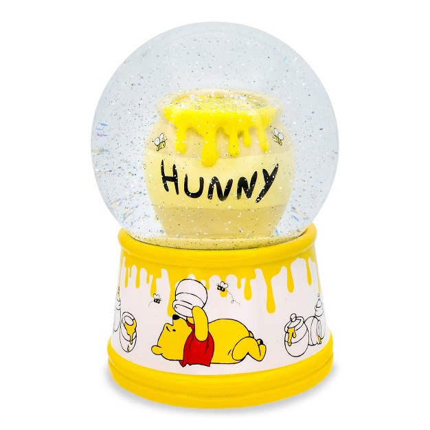 Silver Buffalo Disney Winnie The Pooh Hunny Pot Light up Snow Globe 6 Inches Tall