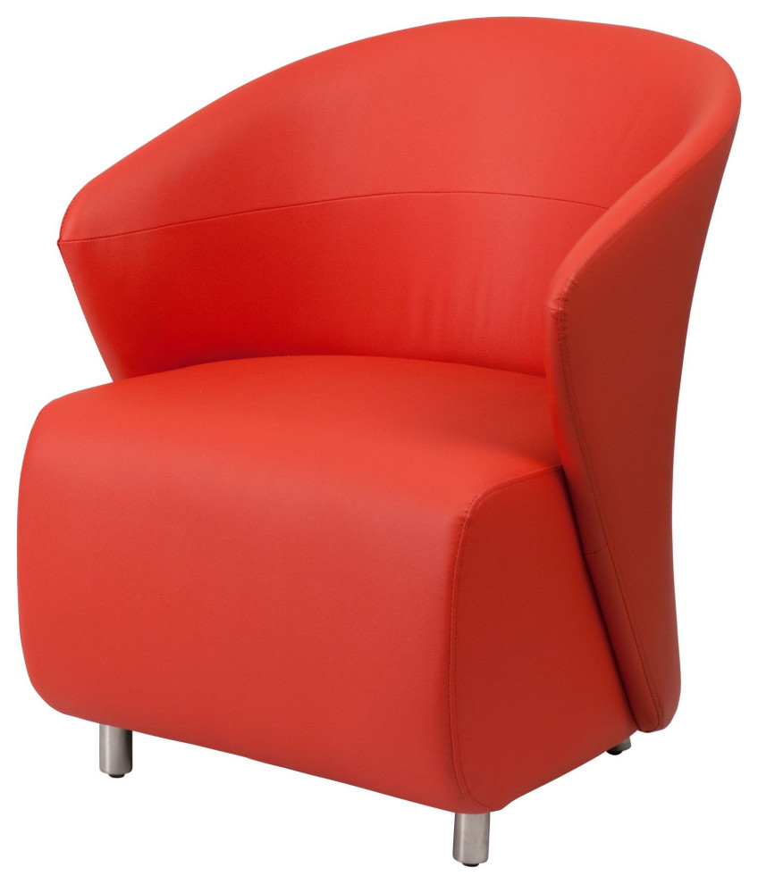 Roseto FFIF20681 27 quotW Leather Accent Chair   Armchairs And Accent Chairs   by Buildcom  Houzz