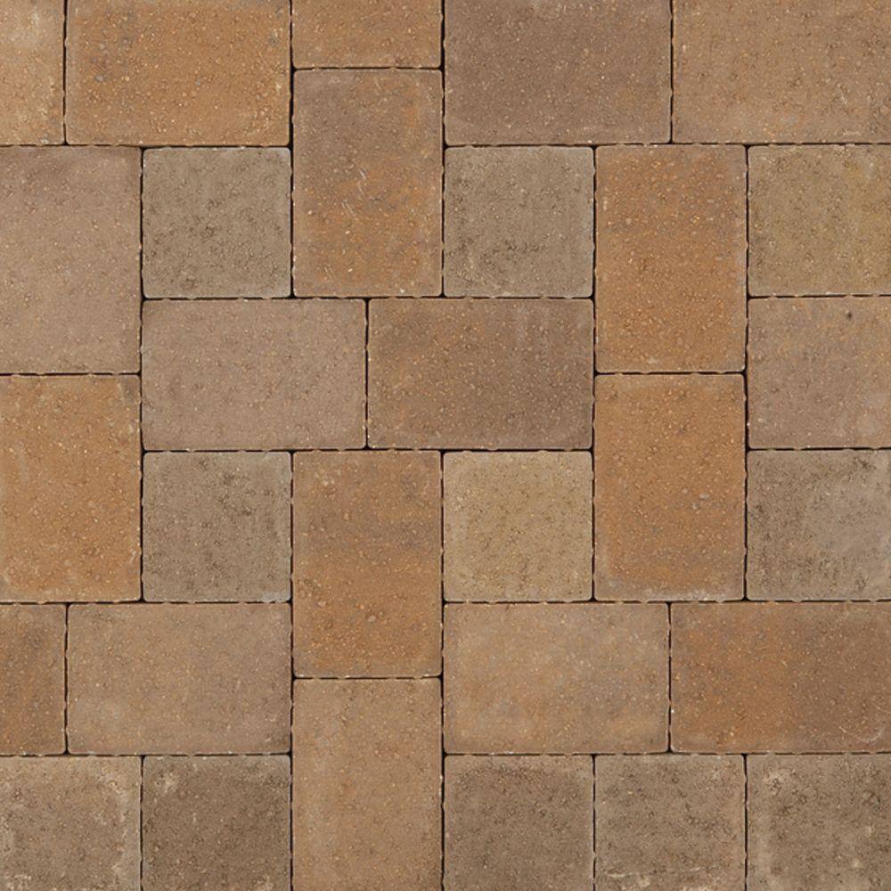 Pavestone Plaza Square 5.5 in. L x 5.5 in. W x 2.25 in. H Earth Blend Concrete Paver (480-Pieces101.18 sq. ft.Pallet) 64621