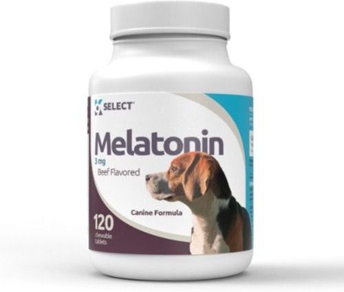 K9 Select Melatonin Beef Flavor Calming Dog Supplement， 3-mg， 120 count