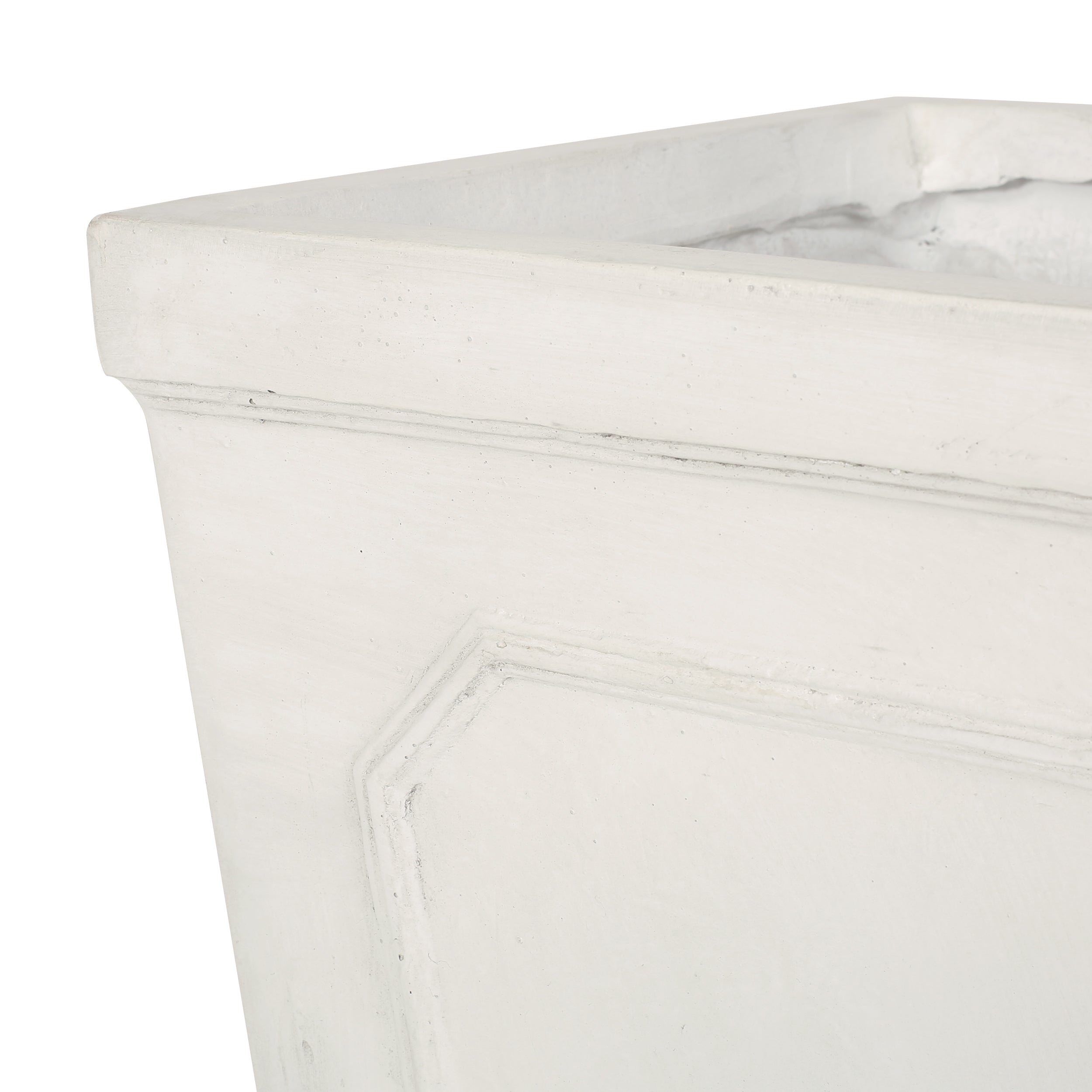 Greg Outdoor Cast Stone Tapered Planter