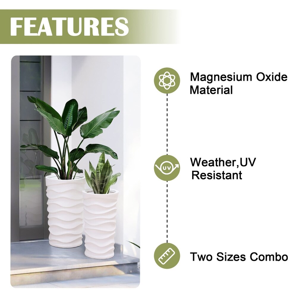 Planters  Set of 2 Garden Plant Pots  Planting Flower Pots  Flower Plant Pot Outdoor Planters  Balcony Garden Planter