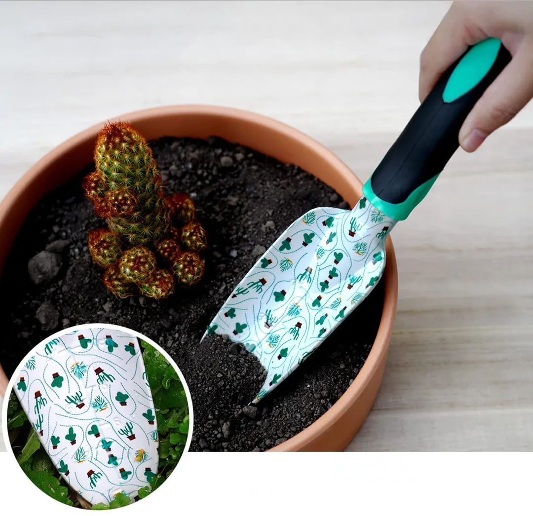 Customized Design Printing Lady Gardening Mini Hand Tools Set Shovel Fork Shear 3 Piece Metal Garden Tool Kit Flower Plant Gift